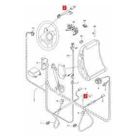 Steering Wheel Wiring Harness Cable for Audi A3 S3 1998-2000