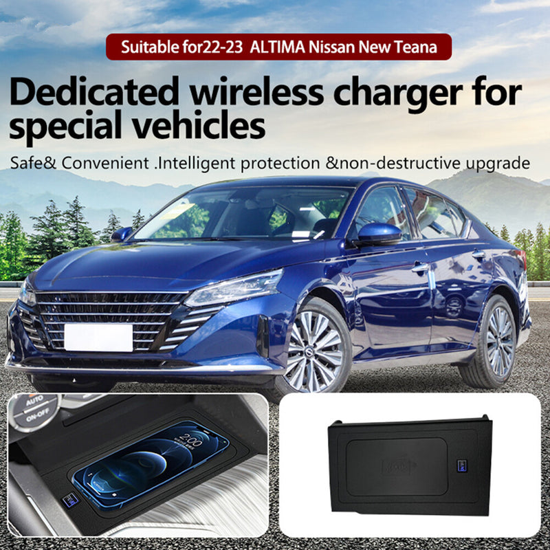 WXZOS Center Console Wireless Fast Charging Pad for Nissan Altima 2022-2023