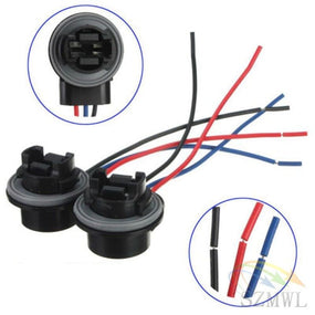 2Pcs 3157 3057 3156 3155 Bulb Socket Turn Signal Light Harness Wire Plug Adapter