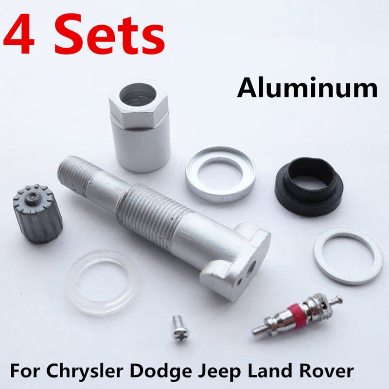 4Pcs Car Tire Pressure Sensor TPMS Valve Stem Repair Kit For Jeep Dodge Chrysler