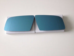 For BMW 5 6 E60 E61 E63 E64 2003-2009 DOOR MIRROR GLASS HEATED BLUE LEFT+RIGHT