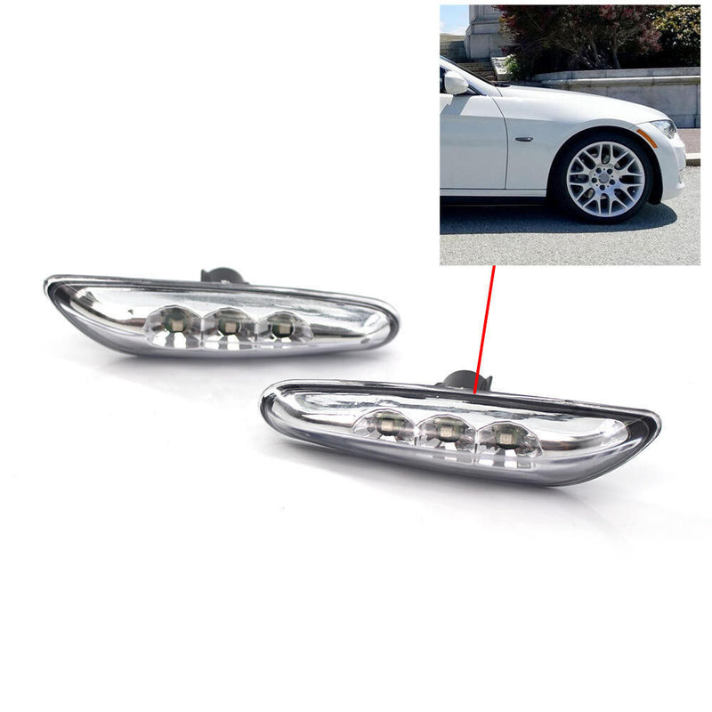 LED Side Marker Lights Turn Signals 2pcs For BMW E82 E88 E60 E61 E90 E91 E92 E93