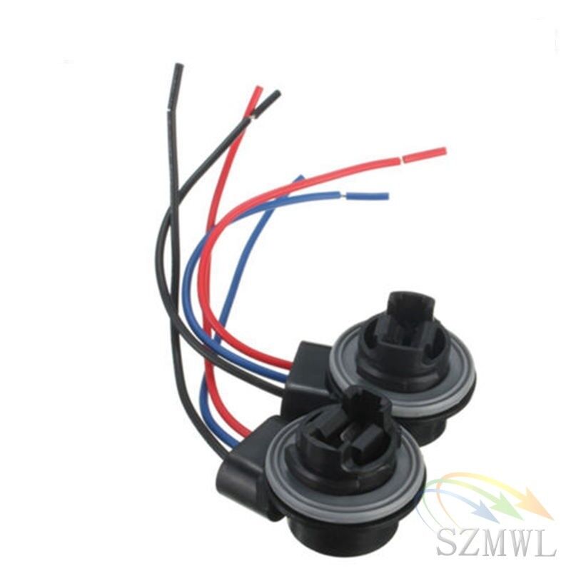 2Pcs 3157 3057 3156 3155 Bulb Socket Turn Signal Light Harness Wire Plug Adapter