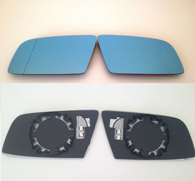 For BMW 5 6 E60 E61 E63 E64 2003-2009 DOOR MIRROR GLASS HEATED BLUE LEFT+RIGHT