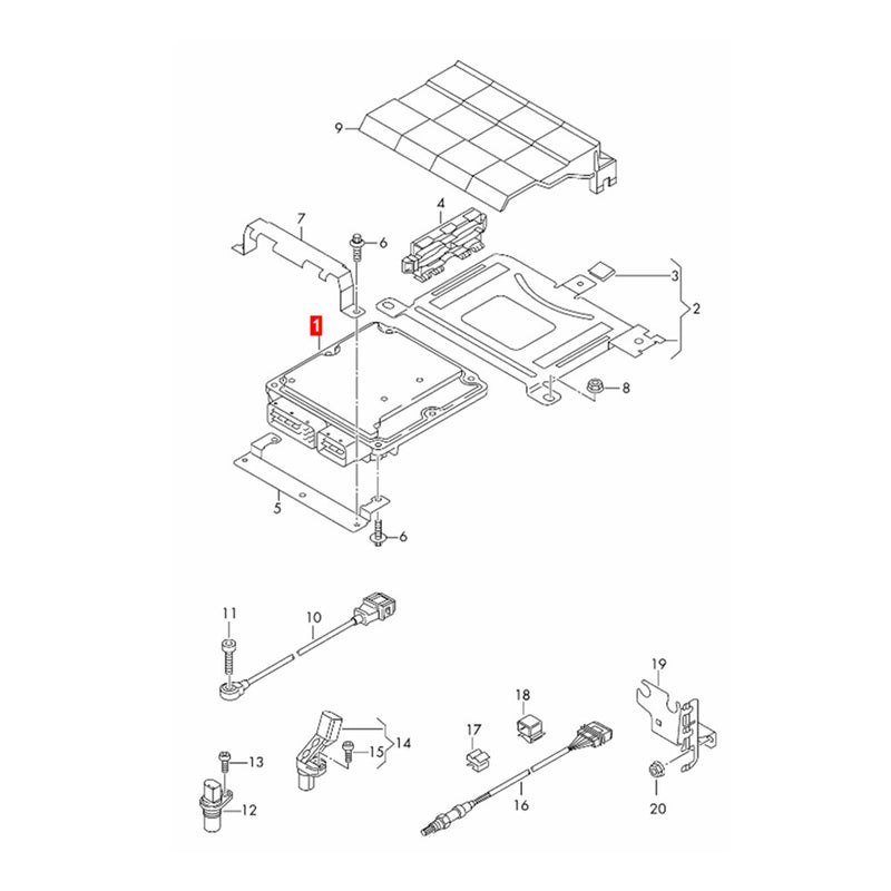 WXZOS 1PC Engine Computer Control ECU ECM Module for Audi Q3 2013-2017
