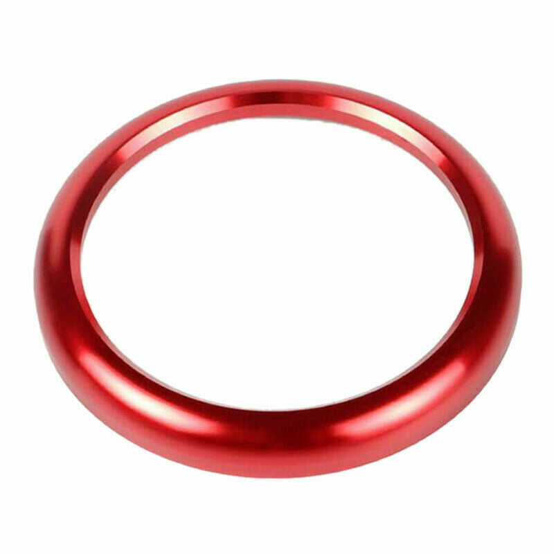 Dash Center Clock Decor Circle Red Alloy Cover Trim for Porsche Cayenee 2011-19