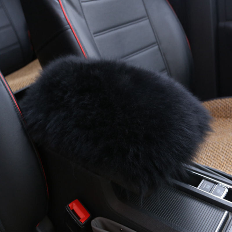 Seat Comfortable Cover Pad Cushion Pillow Mat Real Sheepskin Car Armrest Console