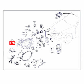 Headlamp Housing Bracket Repair Kit for Mercedes Benz E-Class W211 2004-2007