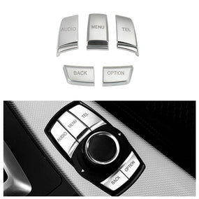 IDrive Multi-Media 5 Buttons Cover Trim For BMW 1 3 5 6 Series X3 X5 X6