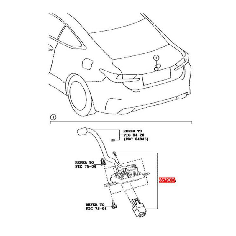 867B0-24040 Rear View Backup Assist Camera for Lexus RC200t 2015-2019