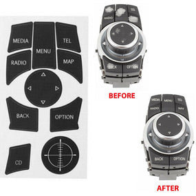 iDrive Button Repair Decal Sticker for BMW 3Series E90 E92 E93 F30 F31 F34 09-15