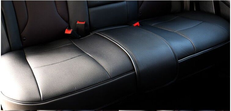 PU Leather 3D Surround Car Seat Protector Rear Seat Cover For All Cars Black