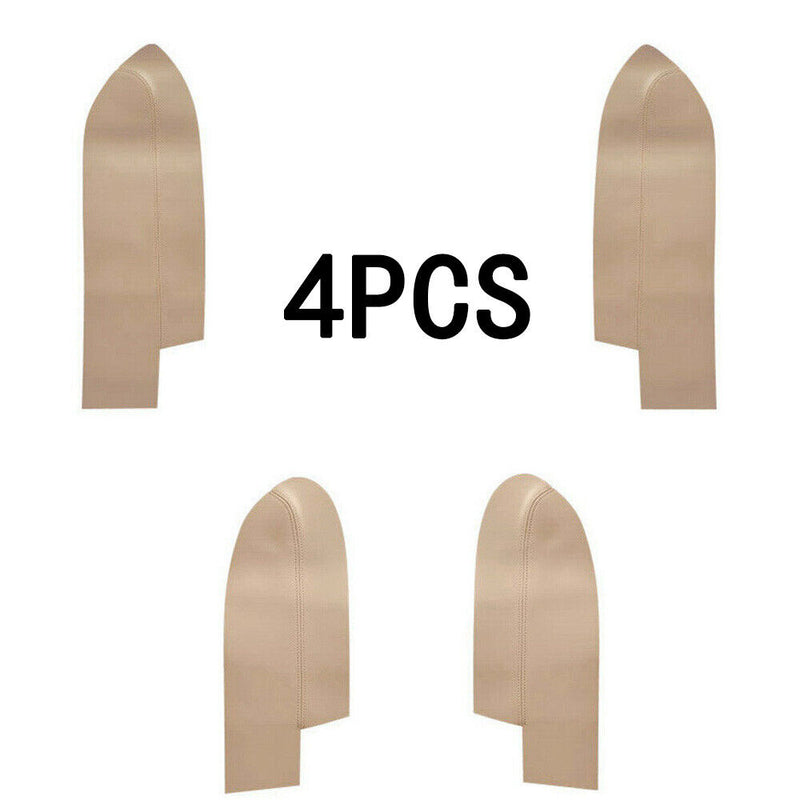 4Pcs Beige Door Armrest Panel Insert Leather Cover for Honda CR-V 2007-2011