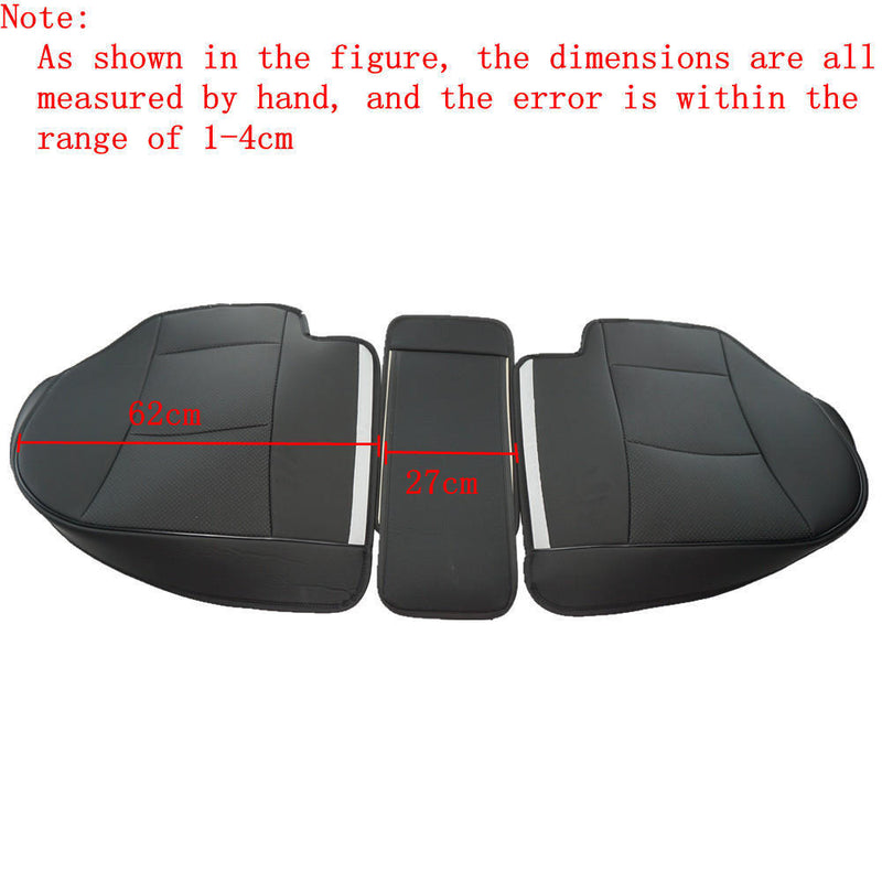 PU Leather 3D Surround Car Seat Protector Rear Seat Cover For All Cars Black