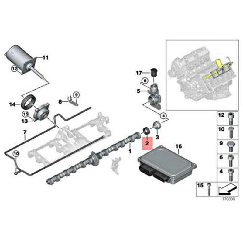 Engine Eccentric Shaft Camshaft Needle Bearing for BMW 7Series E66 F02 2002-2015