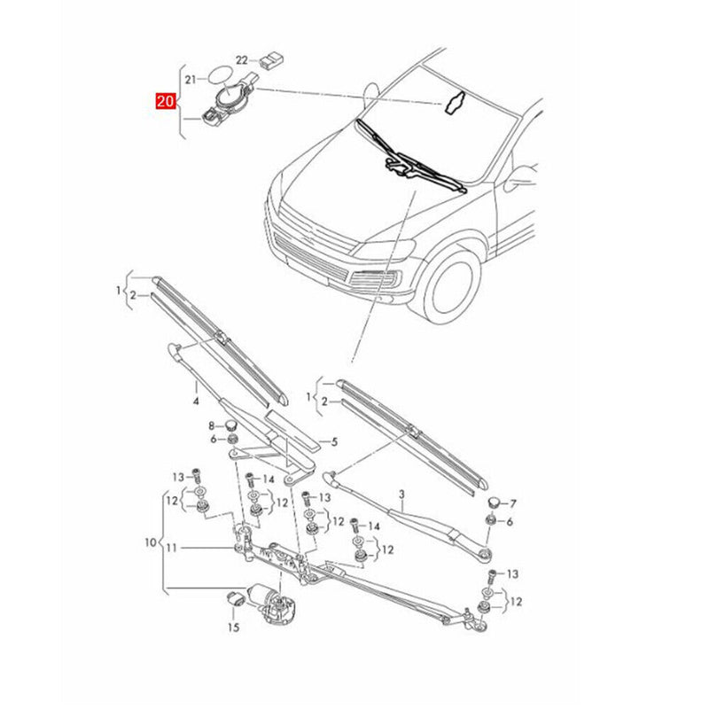 7P0955559E Rain and Light Sensor for Volkswagen Touareg 7P 2011-2017