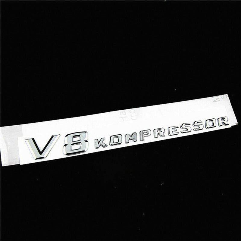 1?¨¢Chrome Side Fender Sticker Emblem Badge V8 KOMPRESSOR For All Mercedes-Benz