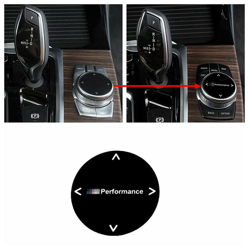 Multimedia IDRIVE Switch Knob Button Cover Trim M/// for BMW 5' 7' X3 X4 X5 X6