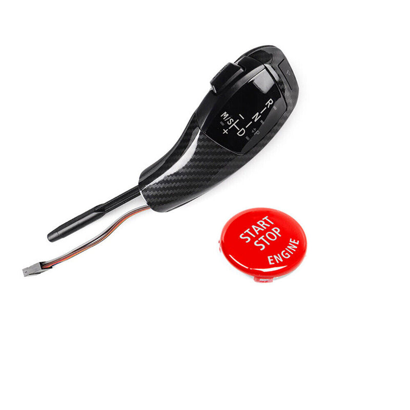Carbon Fiber LED Shift Knob w/START STOP Cover for BMW 2004-2010 E81/87 1Series