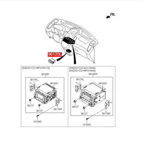 Auxiliary Jack USB IPOD AUX Jack Assembly for KIA Soul 2010-2013 96120-2K000