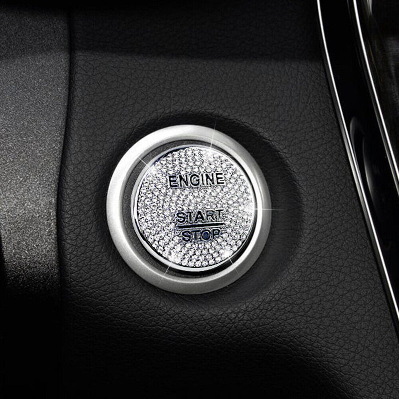 Zinc alloy Crystal Engine Start Stop Ignition Button Protection Cap for Benz