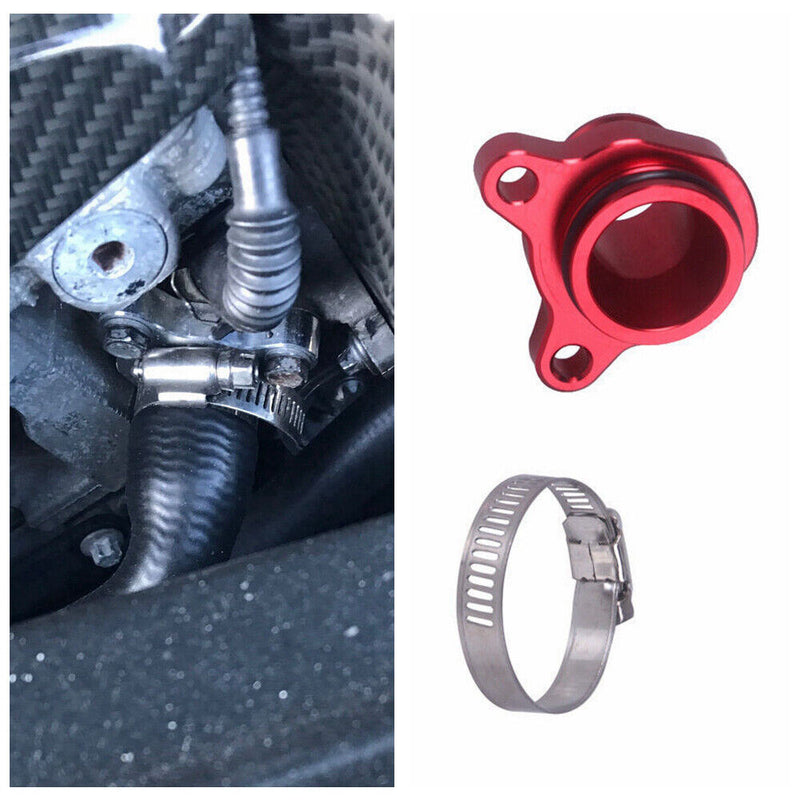 Red Aluminum Alloy Water Hose Fitting Head 11537541992 For BMW 1' 3' 335i Z4