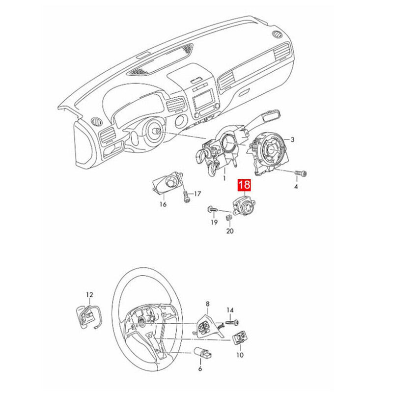 7P6905843D Engine Start Stop Ignition Lock for VW Touareg 2011-2018