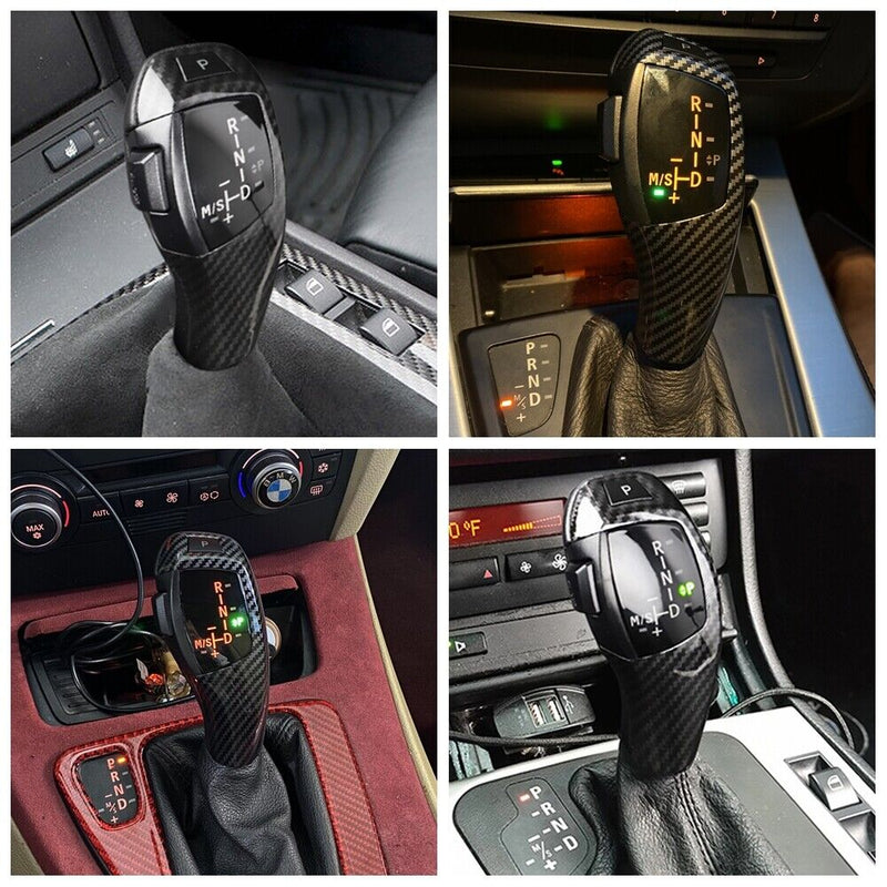Carbon Fiber LED Shift Knob w/START STOP Cover for BMW 2004-2010 E81/87 1Series