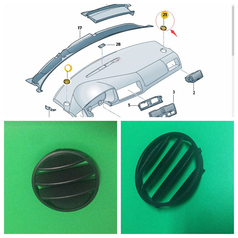 Dashboard Defrost Defog Air Vent Grille For Jetta Golf Bora MK4 99-05 1J0819705A