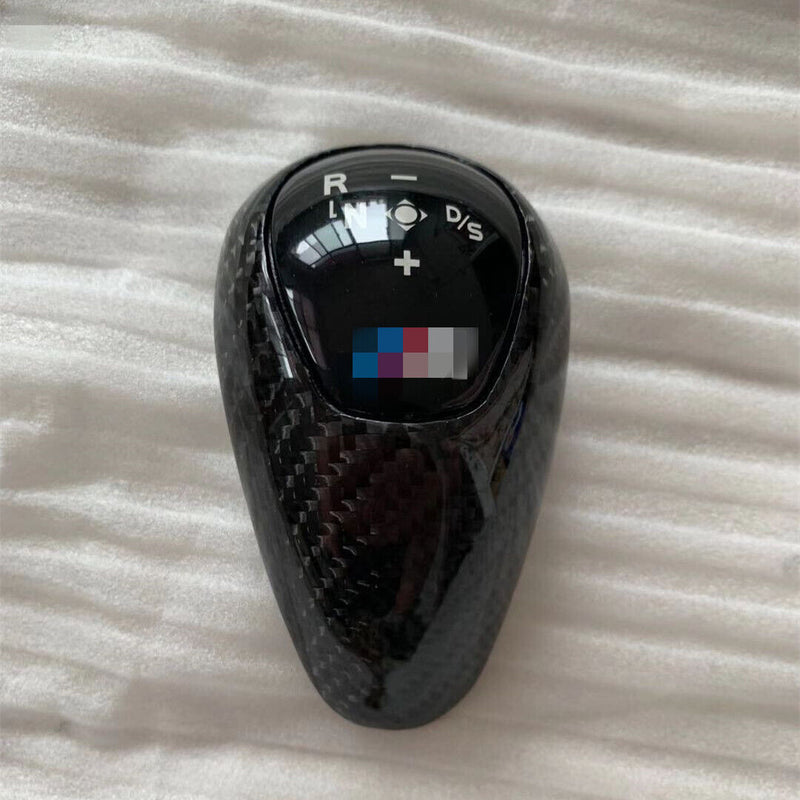 Carbon Fibre Gear Shift Knob Panel w/M Sticker for BMW M6 F06 F12 F13 2012-2018