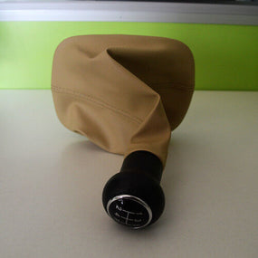 5Speed Gear Shift Knob Gaitor Boot Leather For PASSAT B5/B5.5 1996-2005 Beige