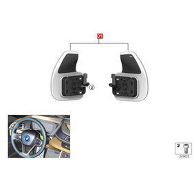 9242983 Steering Wheel Shift Paddle Shifter for BMW X4 (F26) M-Sport 2014-2018