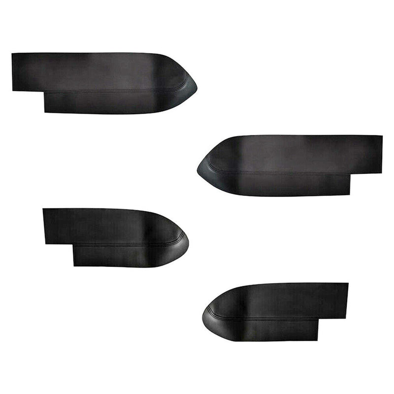 4Pcs Black Door Armrest Panel Insert Leather Cover for Honda CR-V 2007-2011