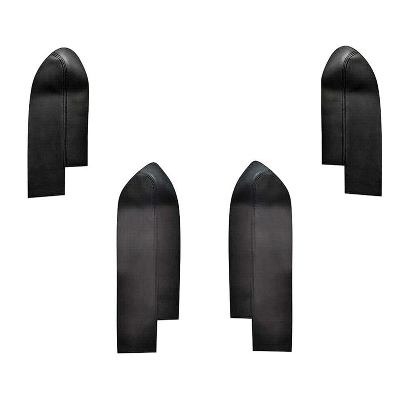 4Pcs Black Door Armrest Panel Insert Leather Cover for Honda CR-V 2007-2011