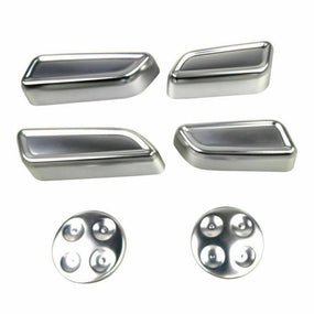 Silver Aluminum Alloy Seat Adjust Button Switch Cover Trim for Tesla Model 3