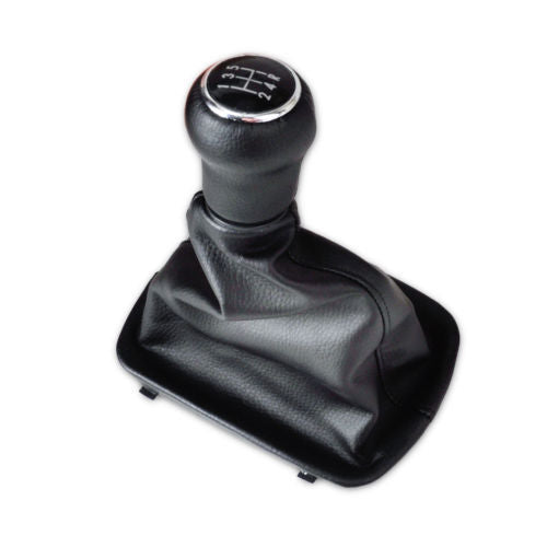 Black 5Speed Gear Shift Knob w/Gaitor Boot for Audi A6 C5 1998-2001 A4 1998-2000