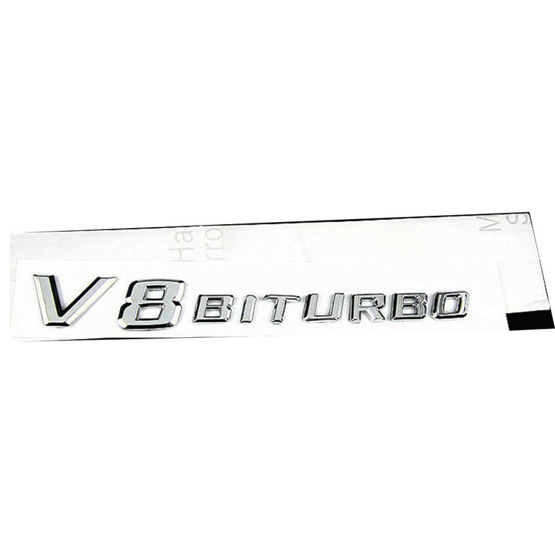 1?¨¢Chrome Side Fender Sticker Emblem Badge OEM V8 BITURBO For All Mercedes-Benz
