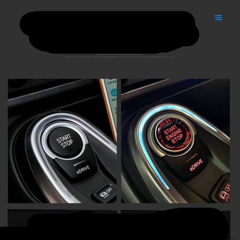 Blue Engine Start Stop Switch Button Cover For BMW F G Classis
