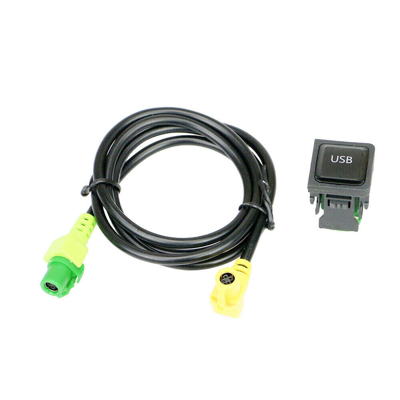 RCD510 RNS315 USB Switch Button w/Cable for VW Jetta MK5 MK6 Polo EOS 2005-2013