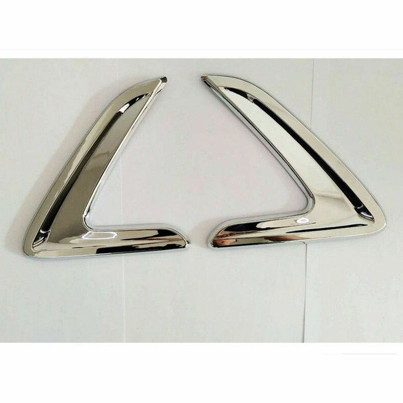 2 Pcs Chrome Side Marker Fender Air wing Vent Trim For BMW 3' 2013-2016