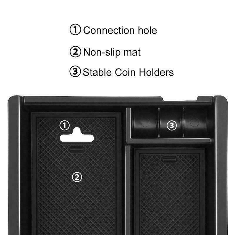 Car Center Console Armrest Storage Box Organizer Tray For Camry 2018