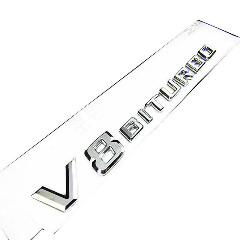1?¨¢Chrome Side Fender Sticker Emblem Badge OEM V8 BITURBO For All Mercedes-Benz