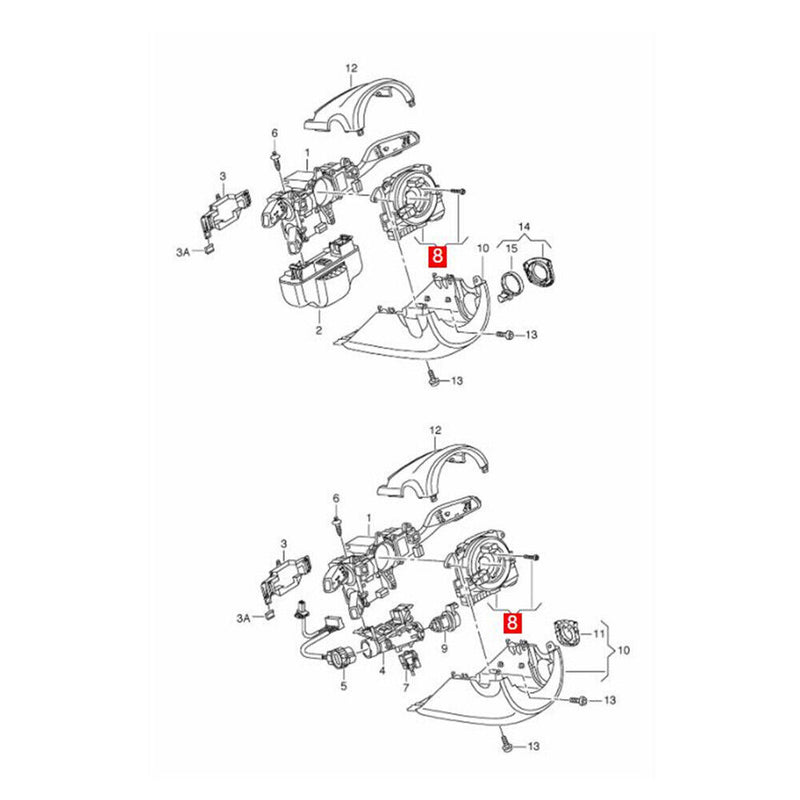 5K0953569AL Cruise Control Clockspring Module for VW Jetta Tiguan 2012-2018