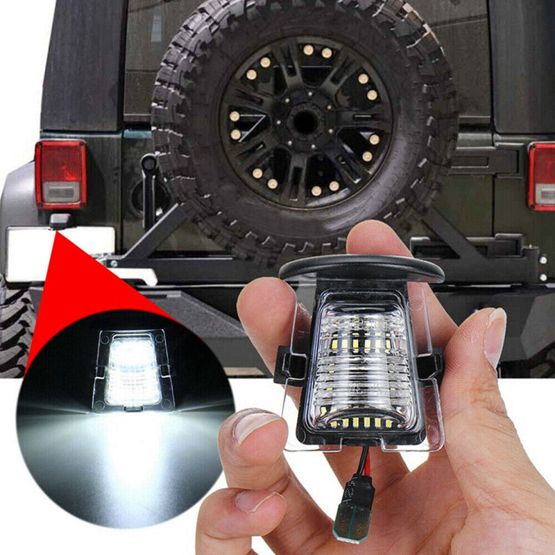 68064721AA LED License Plate Light Lamp For Jeep Wrangler 2007-18