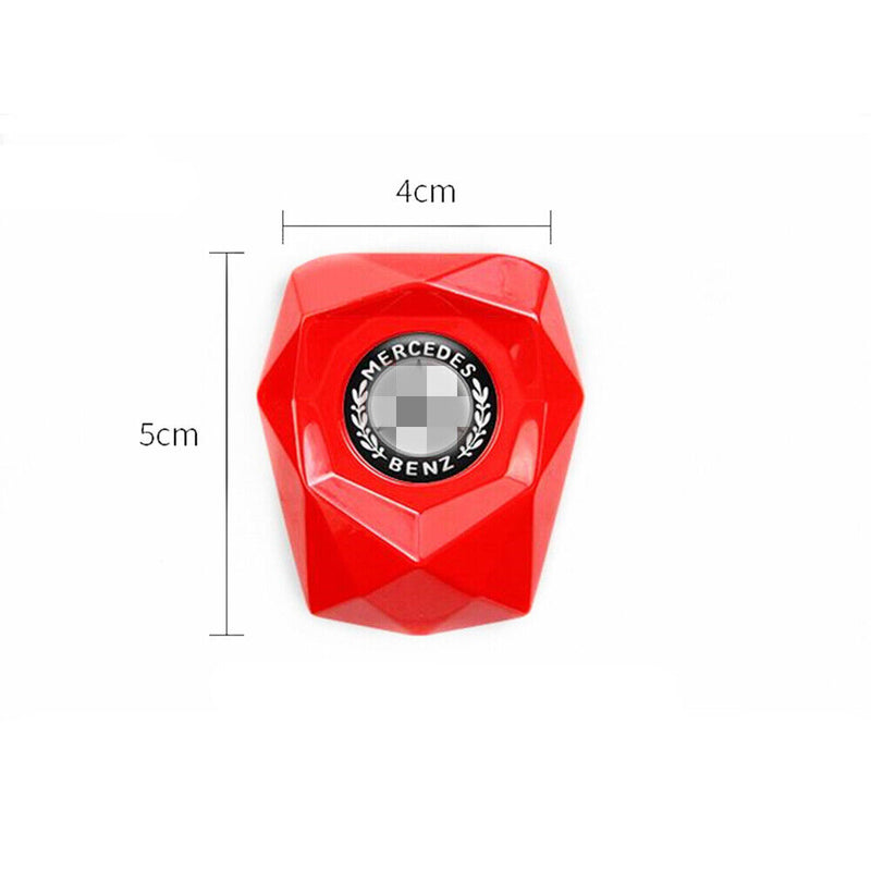 Red Alloy Engine Start Stop Button Switch Decor Trim Cover for Mercedes-Benz