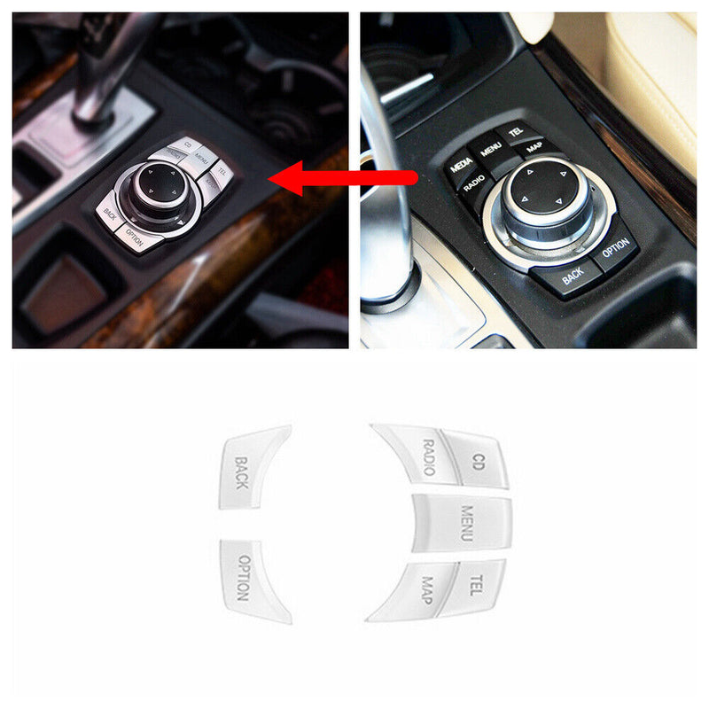IDrive Multi-Media Switch Button Cover Trim for BMW 2010-2013 X5 X6