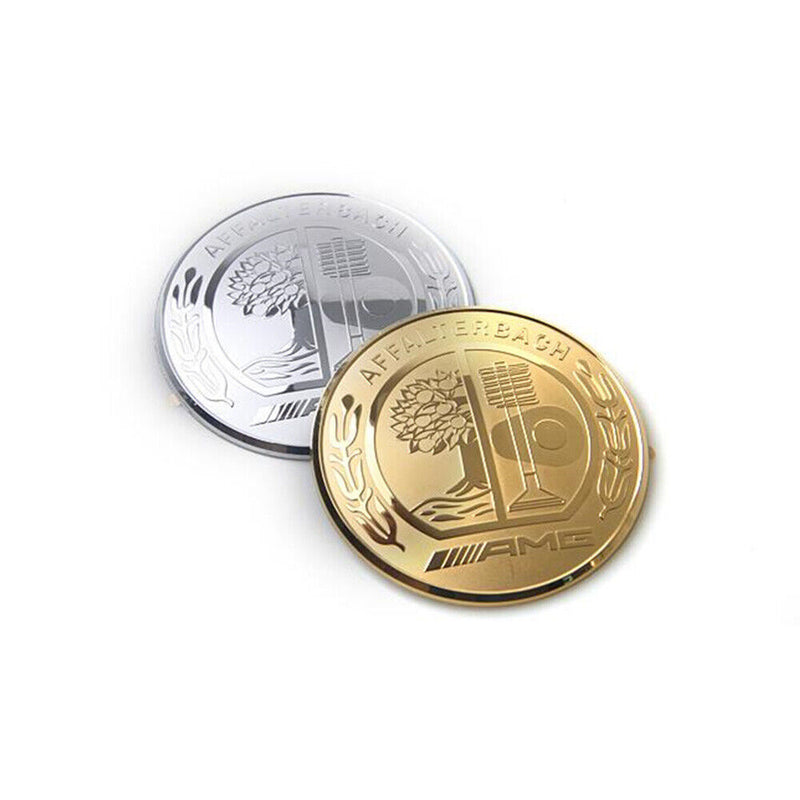 Gold 52mm 3D Steering Wheel Logo Cover Trim Fit for Mercedes Benz AMG