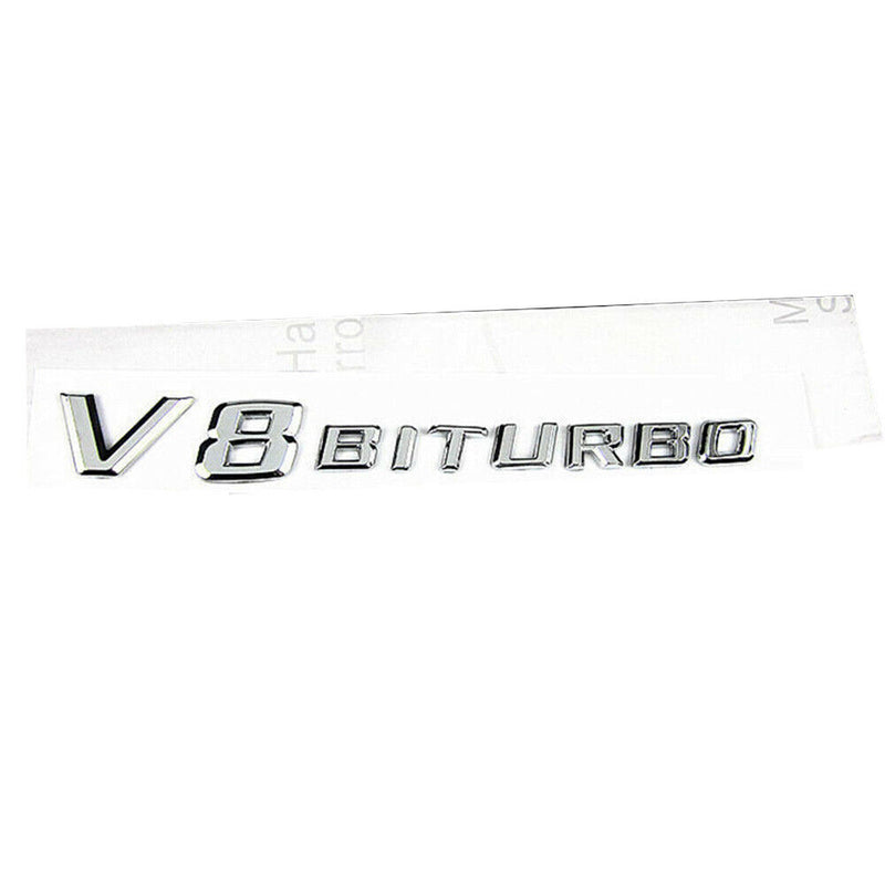 1?¨¢Chrome Side Fender Sticker Emblem Badge OEM V8 BITURBO For All Mercedes-Benz