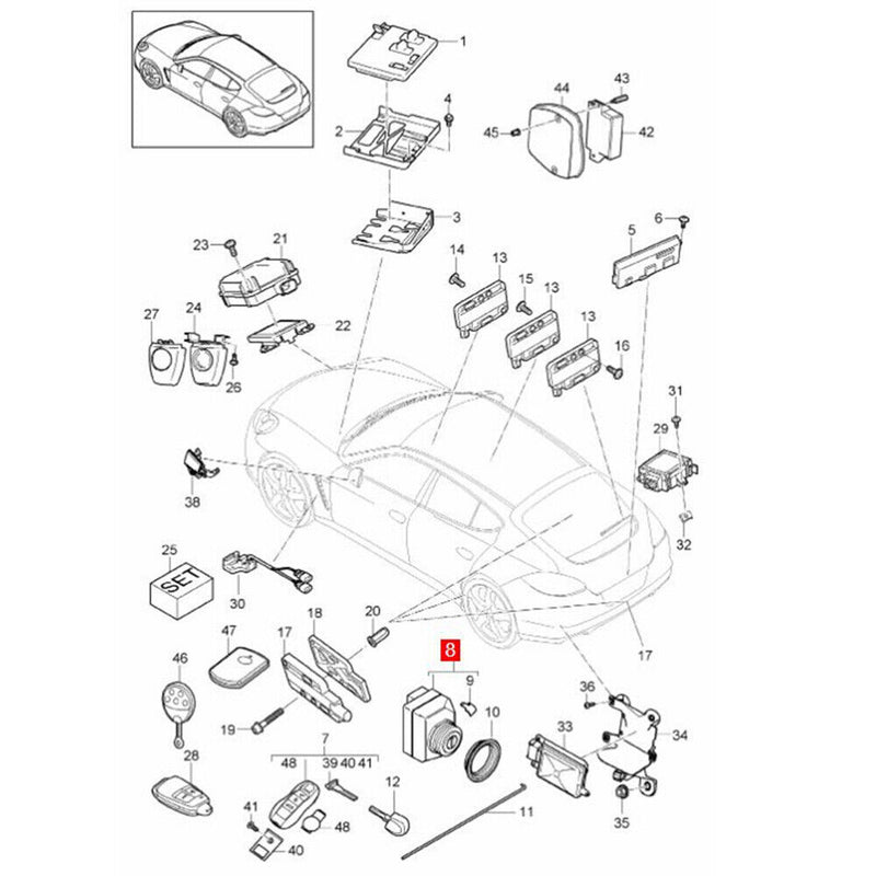 7PP905865E Engine Ignition Lock for Porsche Cayenne 92A 2011-2017