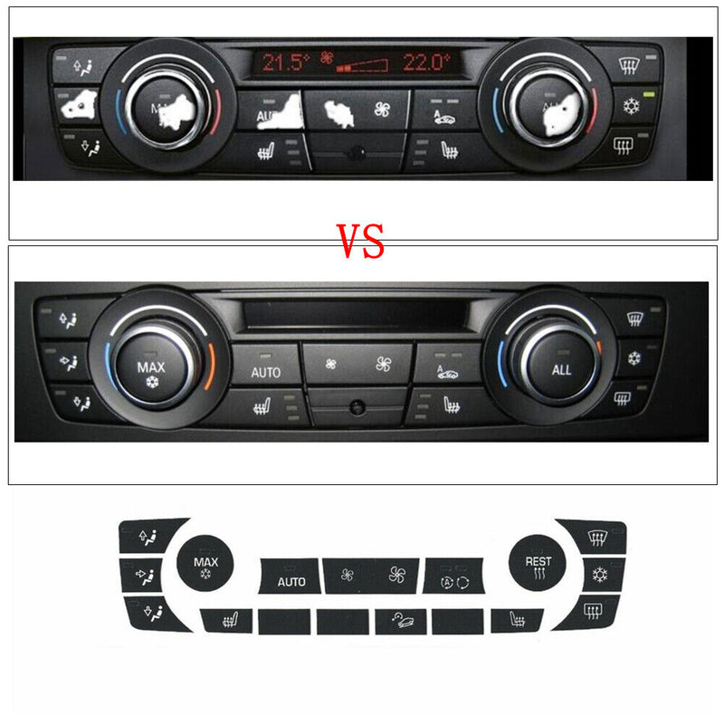 Climate Control Button Stickers Repair Kit For BMW 2006-2011 E90 E92 E91